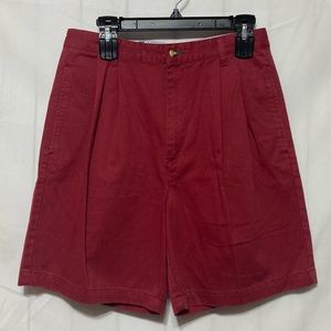 NWT Tommy Hilfiger Tommy Short Mens 32 Red Cotton Pleated Casual High Waist